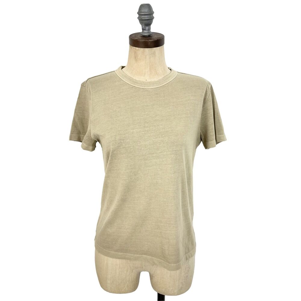 MADEWELL Cotton Perfect Crewneck Tee XS Heritage Khaki Casual NWT B40